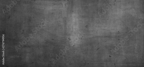 Grey grunge rough textured concrete stone wall wide banner background