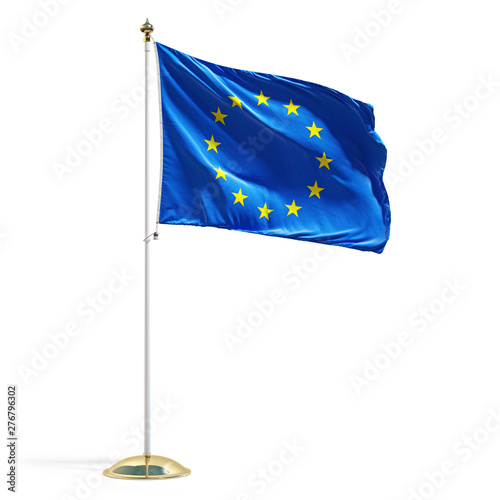European Union flag. Flag of EU, isolated with clipping path. 