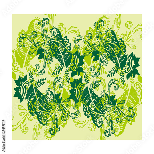 Traditional vintage batik pattern is printed by hand-made giving a very classy feel ethnic, retro, grunge, rustic and classic.