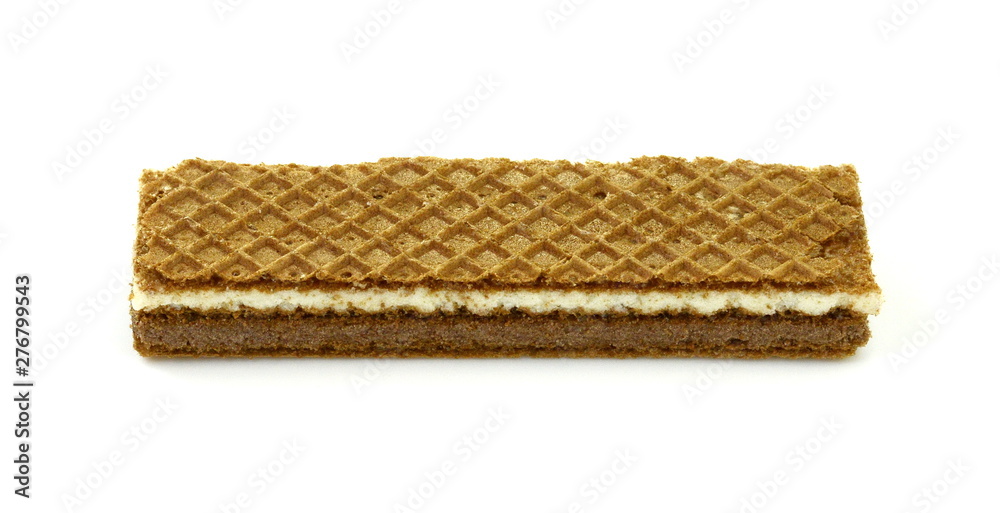 stacked chocolate wafers isolated on a white background stacked chocolate wafers isolated on a white background