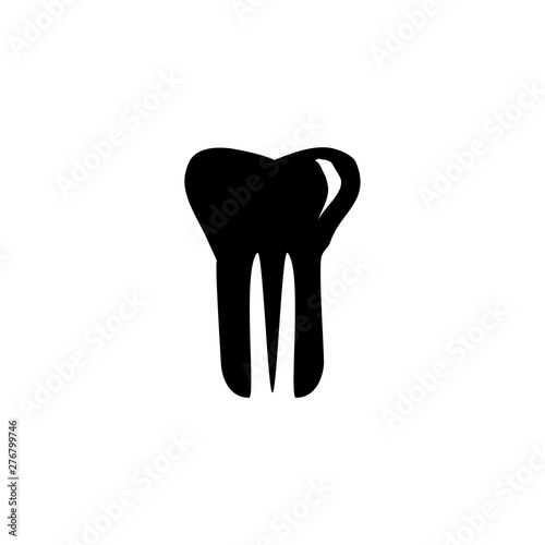 Tooth icon. Dentist isolated symbol