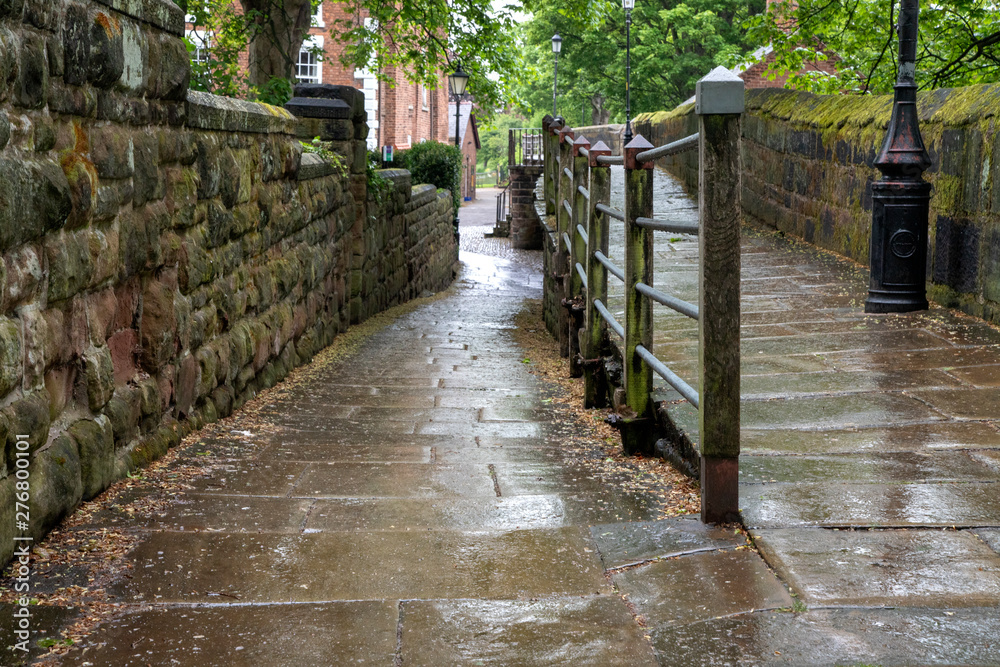 Rainy Day on Chester City Wall