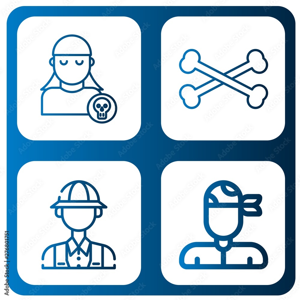 Set of bones icons such as Pirate, Bones, Archaeologist , bones Set of bones icons such as Pirate, Bones, Archaeologist , bones
