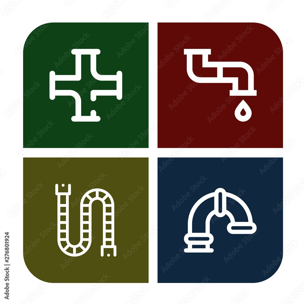 Set of fitting icons such as Pipe , fitting Set of fitting icons such as Pipe , fitting