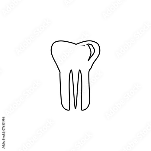 Tooth icon. Dentist isolated symbol