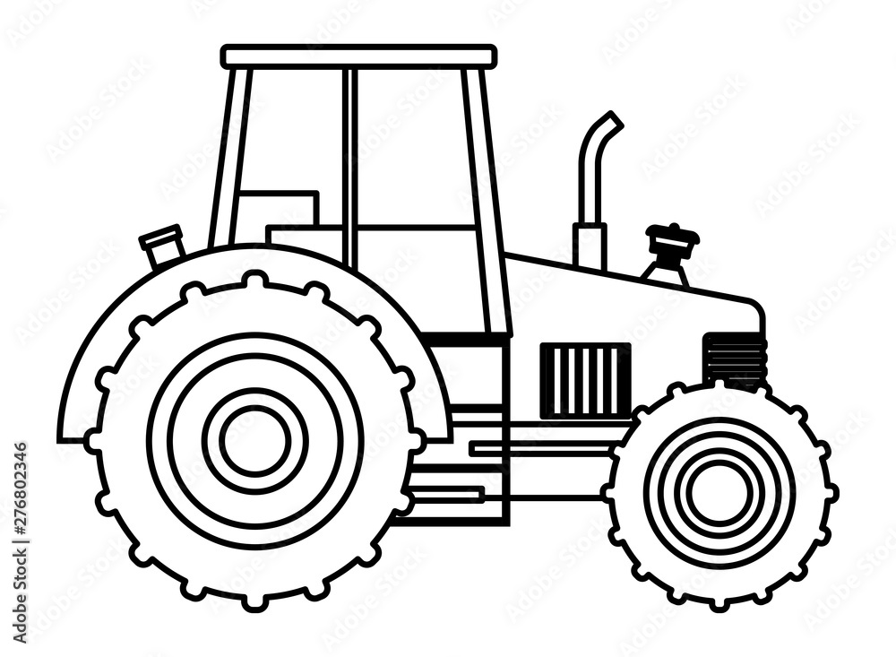 farm, animals and farmer cartoon in black and white