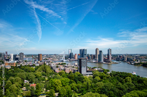 Aerial view of Rotterdam, Netherlands, from the Euromast observation tower