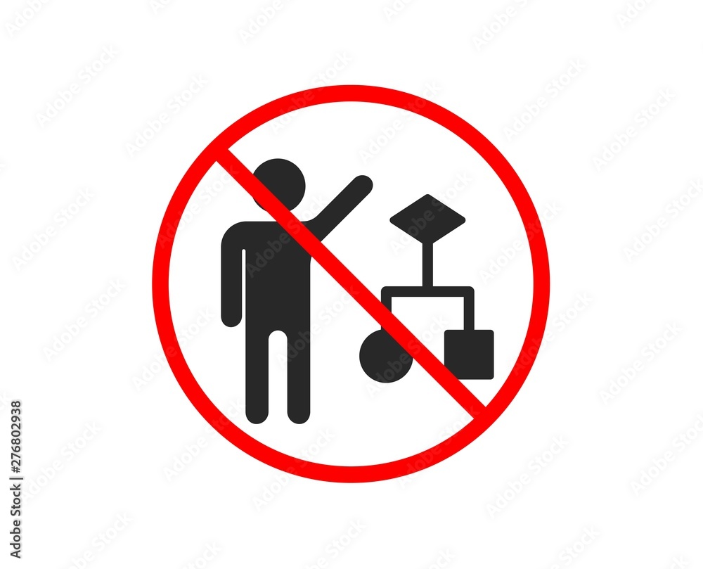 No or Stop. Algorithm icon. Business management sign. Development symbol. Prohibited ban stop symbol. No algorithm icon. Vector No or Stop. Algorithm icon. Business management sign. Development symbol. Prohibited ban stop symbol. No algorithm icon. Vector