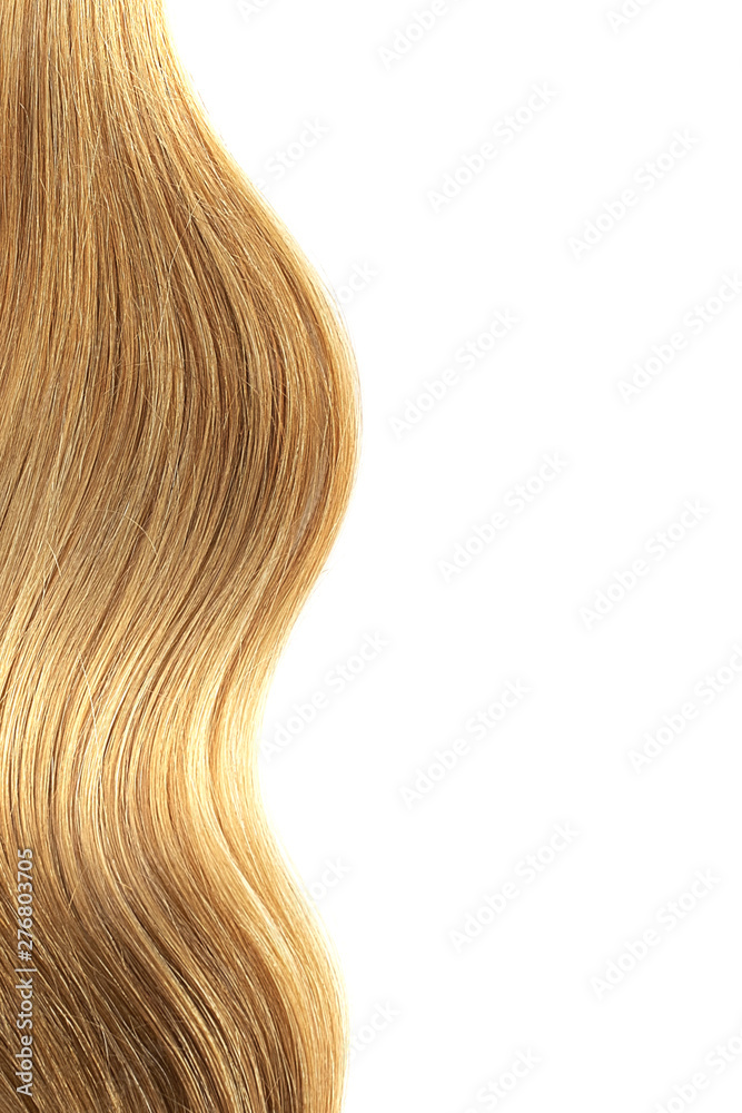 Fototapeta premium Brown shiny hair as background. Copyspace