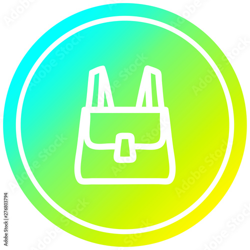 school satchel circular in cold gradient spectrum