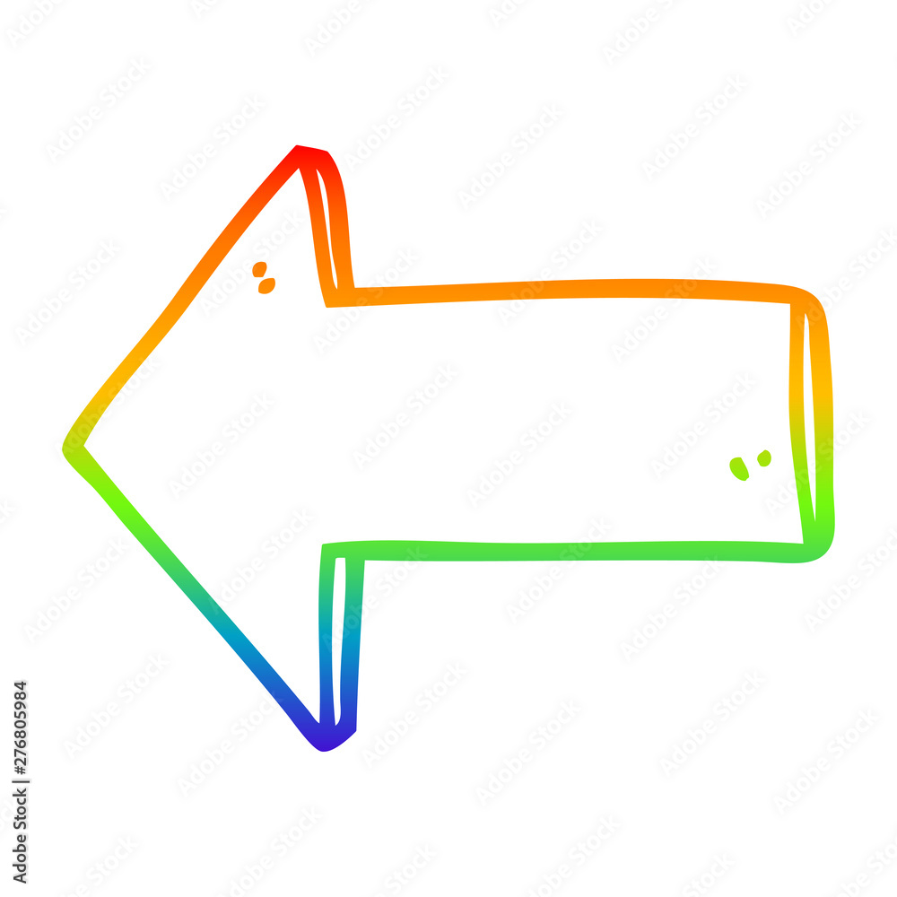 rainbow gradient line drawing cartoon arrow rainbow gradient line drawing cartoon arrow