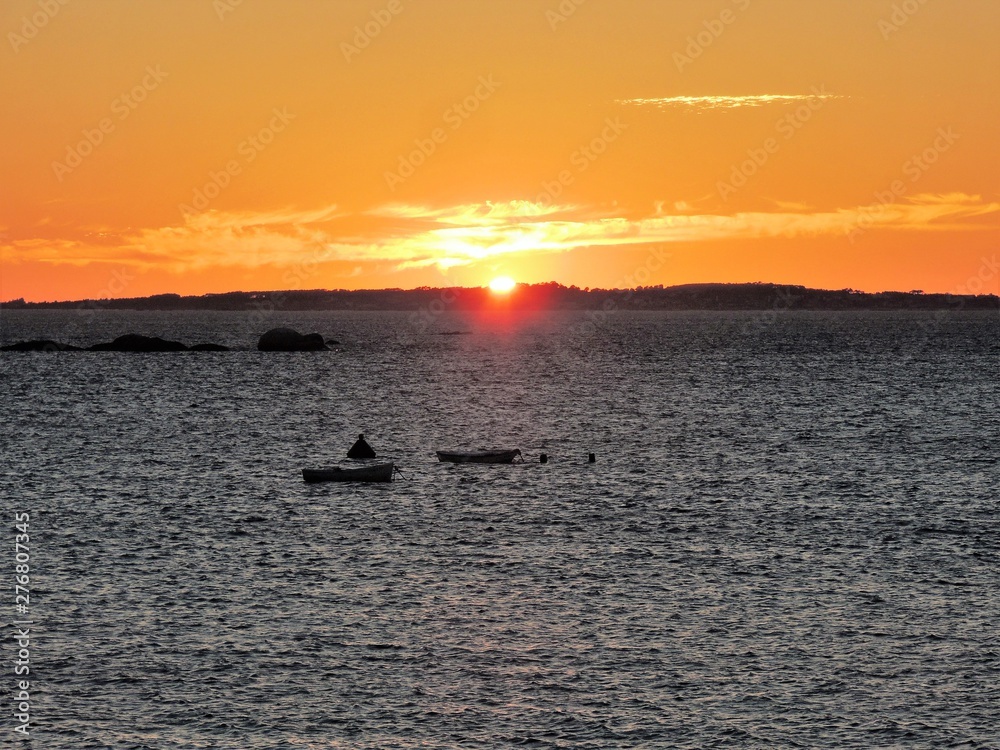 Puesta de sol del 2 de julio de 2017 en San Vicente do Grove (España)