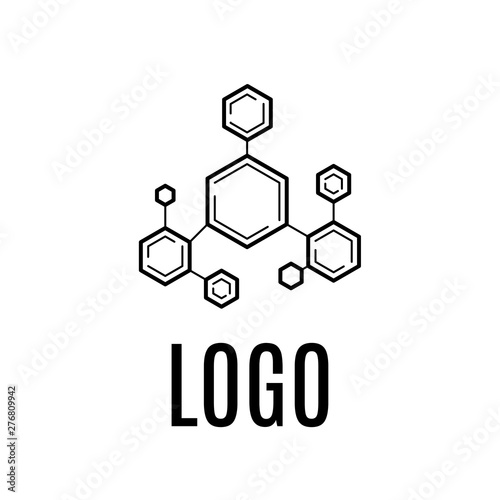 Vector Modern Geometric Molecule logo.