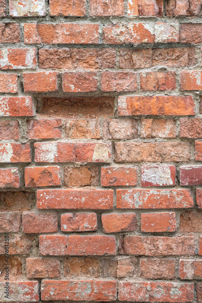 Fototapeta premium old textured red brick grunge wall
