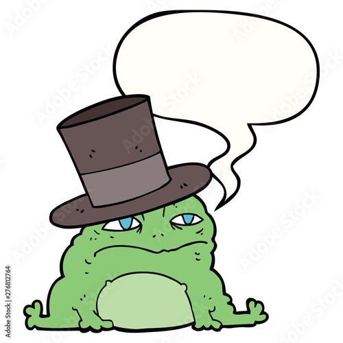 cartoon rich toad and speech bubble