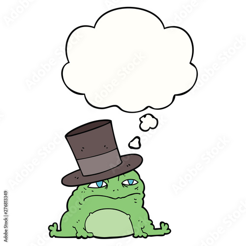 cartoon rich toad and thought bubble