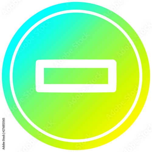 subtraction symbol circular in cold gradient spectrum