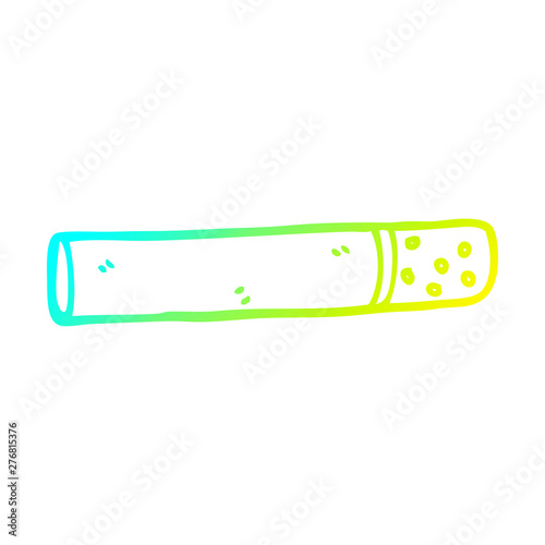 cold gradient line drawing cartoon cigarette