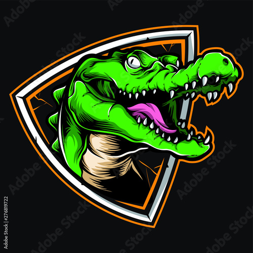 crocodile logo vector