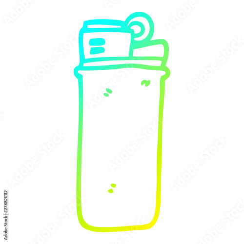 cold gradient line drawing cartoon disposable lighter
