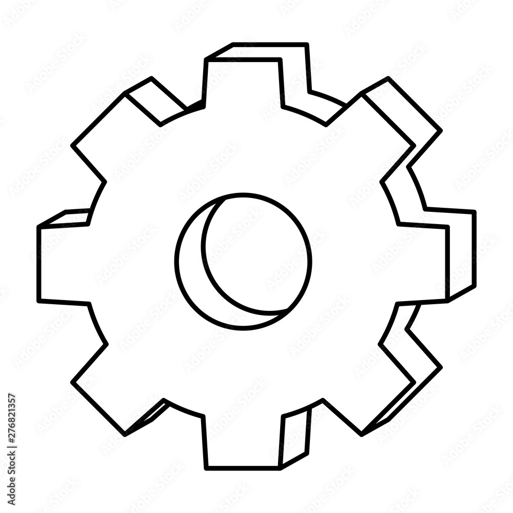 gear machine setting isolated icon gear machine setting isolated icon