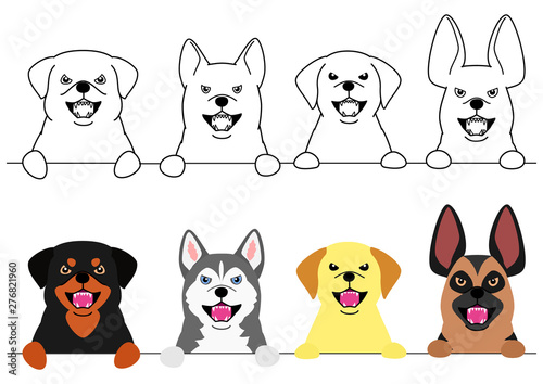 barking big dogs in a row