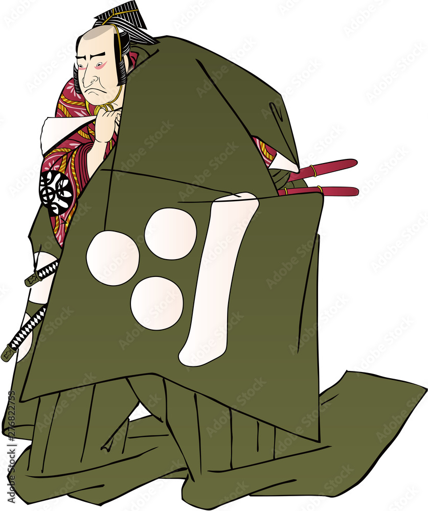 浮世絵 歌舞伎役者 その52 Stock Vector Adobe Stock