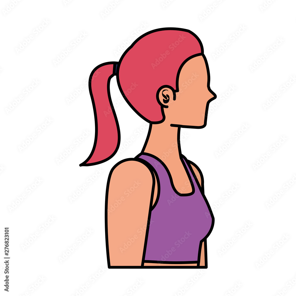 young sport woman avatar character young sport woman avatar character