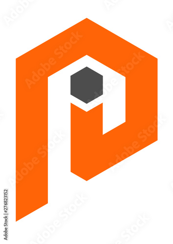 pi ip letter logo icon template