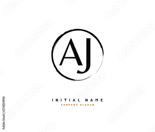 Free Download A J AJ Beauty vector initial logo, handwriting logo of initial signature, wedding, fashion, jewerly, boutique, floral and botanical with creative template for any company or business. - GFXLoad