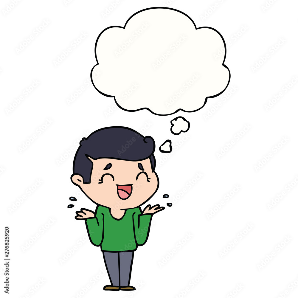 cartoon laughing confused man and thought bubble cartoon laughing confused man and thought bubble