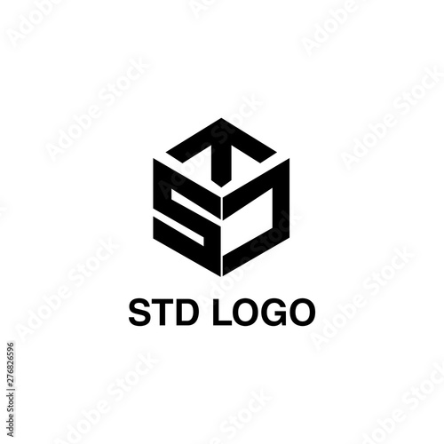 std initial logo design