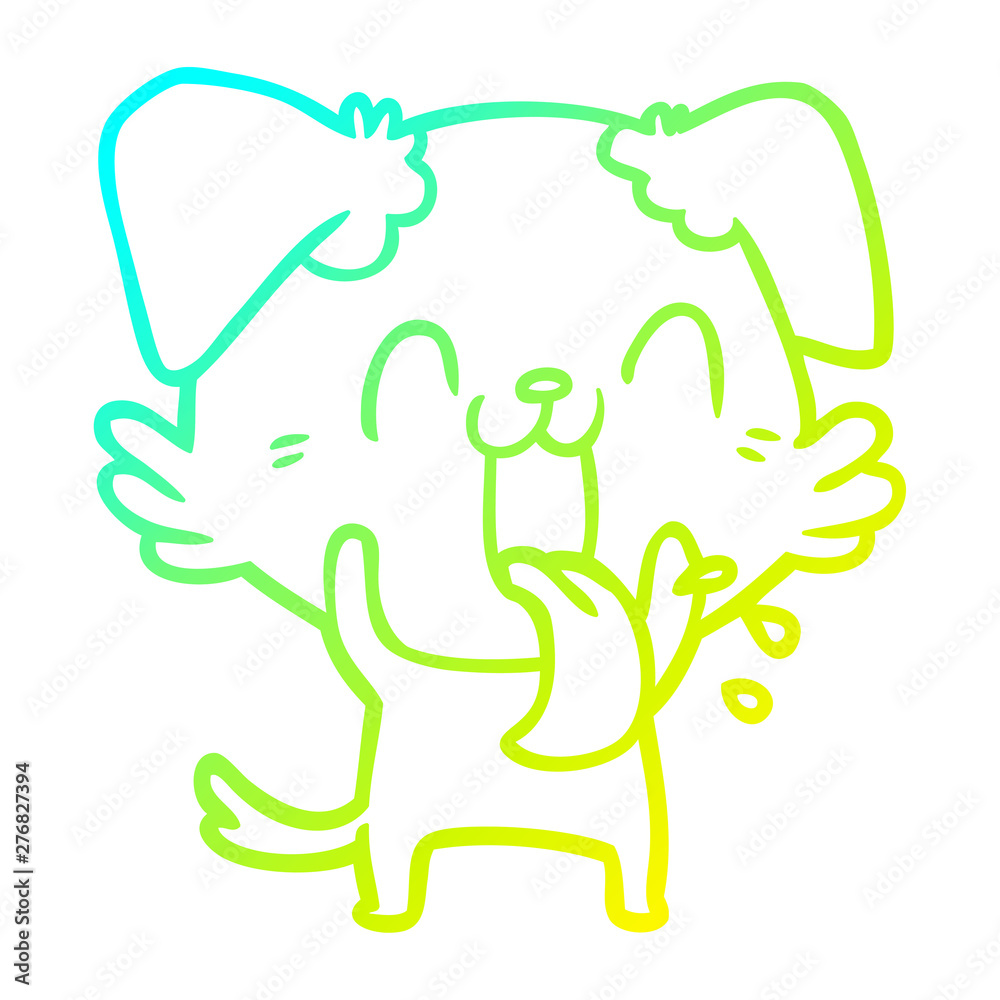 cold gradient line drawing cartoon panting dog cold gradient line drawing cartoon panting dog