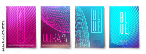 Futuristic neon glowing abstract cover background