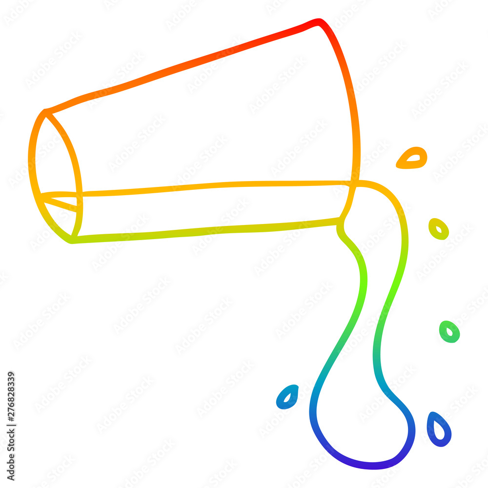 rainbow gradient line drawing cartoon cool drink of water rainbow gradient line drawing cartoon cool drink of water
