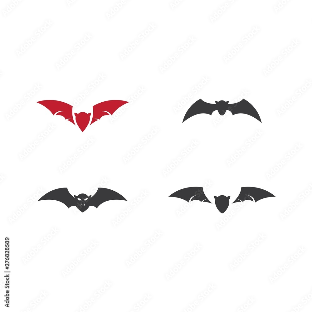 Bat ilustration logo vector