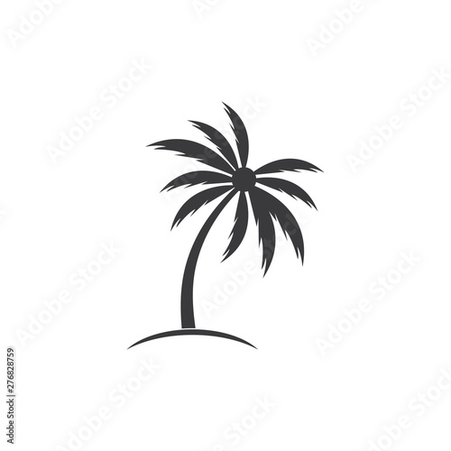 Palm tree summer logo template