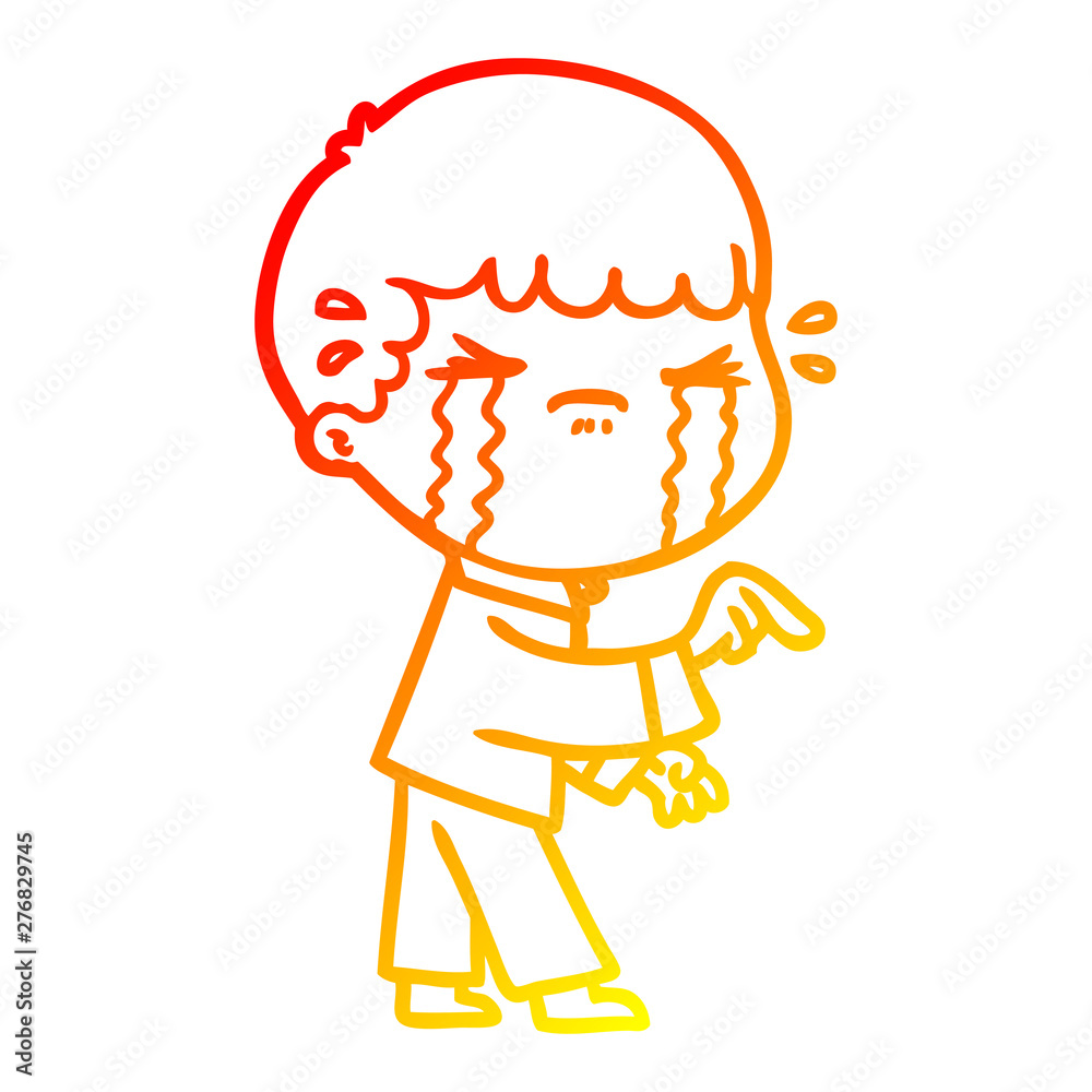 warm gradient line drawing cartoon man crying warm gradient line drawing cartoon man crying