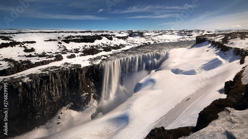 Beautiful scenery of Dettifoss waterfall near Selfoss is located in Vatnajökull National Park in north of Iceland. Travel and natural Concept.. © goodze