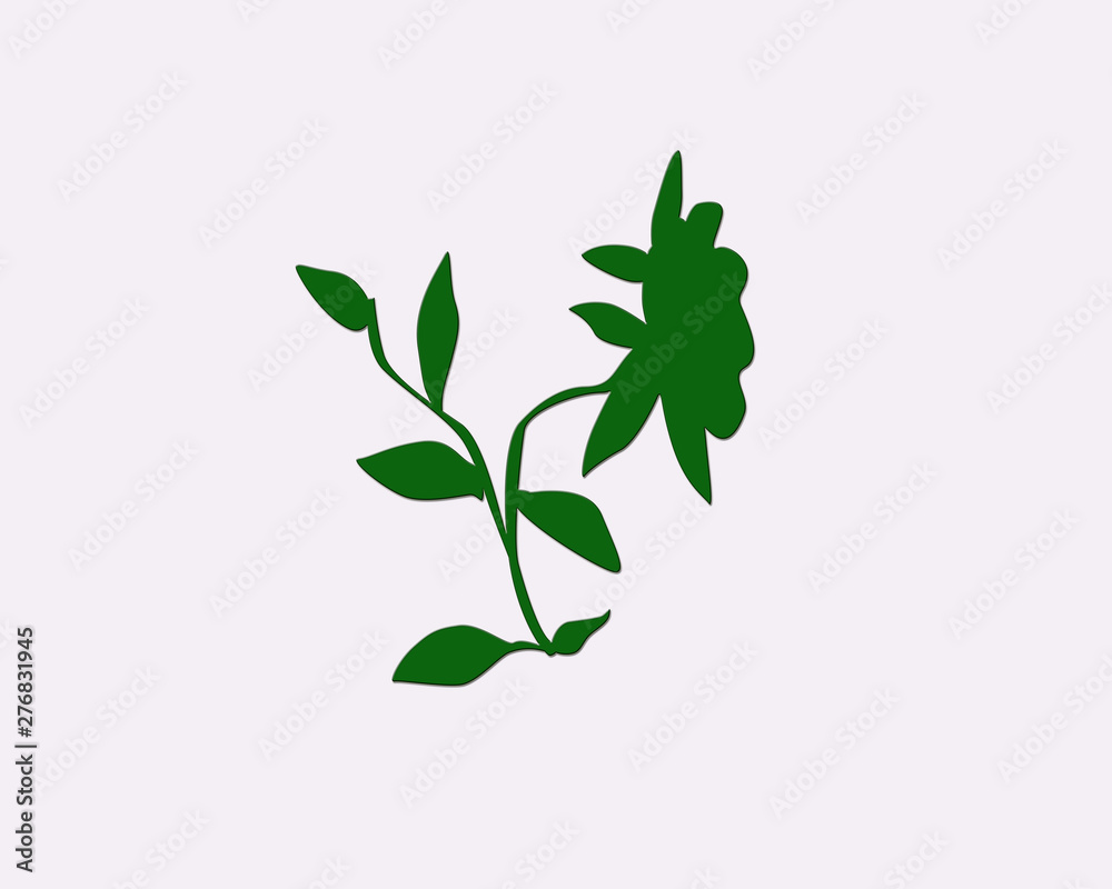 Little plant spring germination. Vector illustration