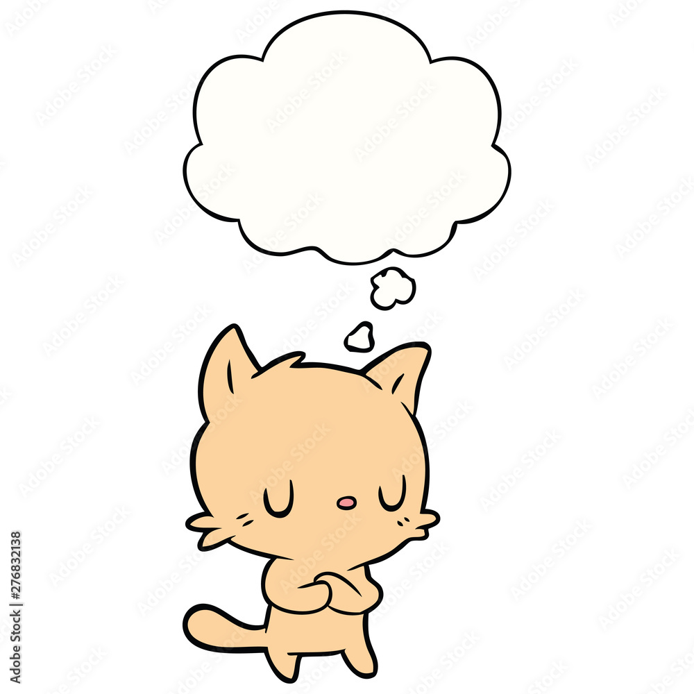 cartoon cat and thought bubble cartoon cat and thought bubble