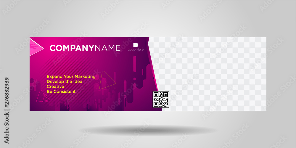Naklejka premium horizontal business banners simple modern design-05
