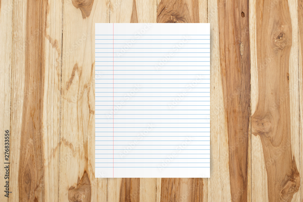 Naklejka premium Mockup of blank white note papers on wooden background for your text