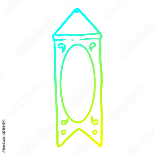 cold gradient line drawing hanging regal banner