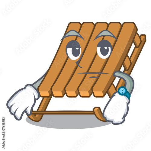 Waiting ice sled isolated with the character