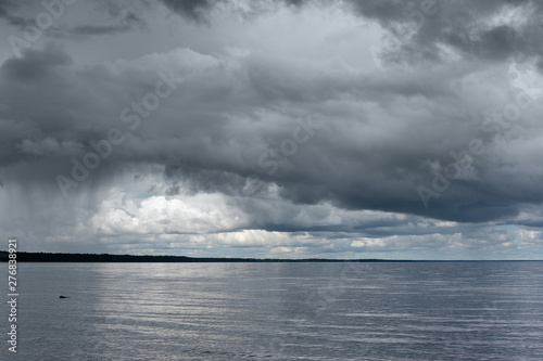 Clouds over gulf of Riga, Baltic sea.