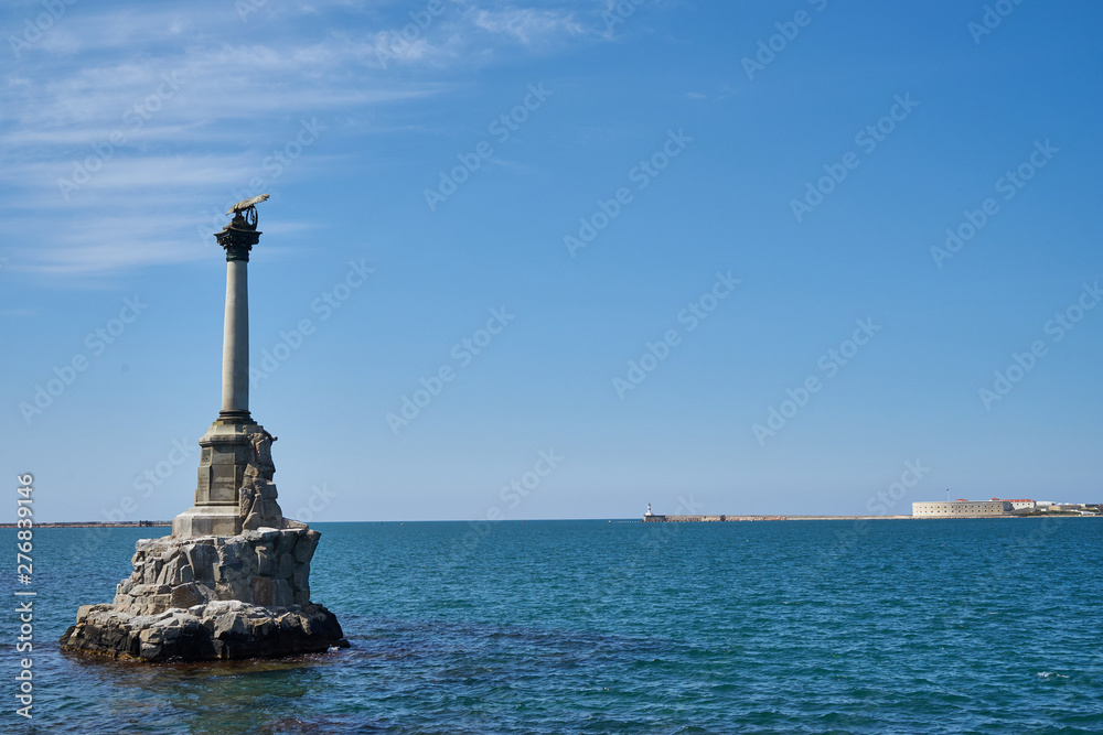 Monument to the scuttled ships. Sculptor A.G. Adamson Architect V.A. Feldman. Engineer F. O. Enberg. Built in 1905. Sevastopol.