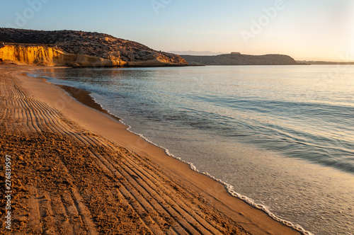 Aguilas, protected marine park of the four coves, on the Mediterranean sea of Murcia, a tourist destination in Spain: 