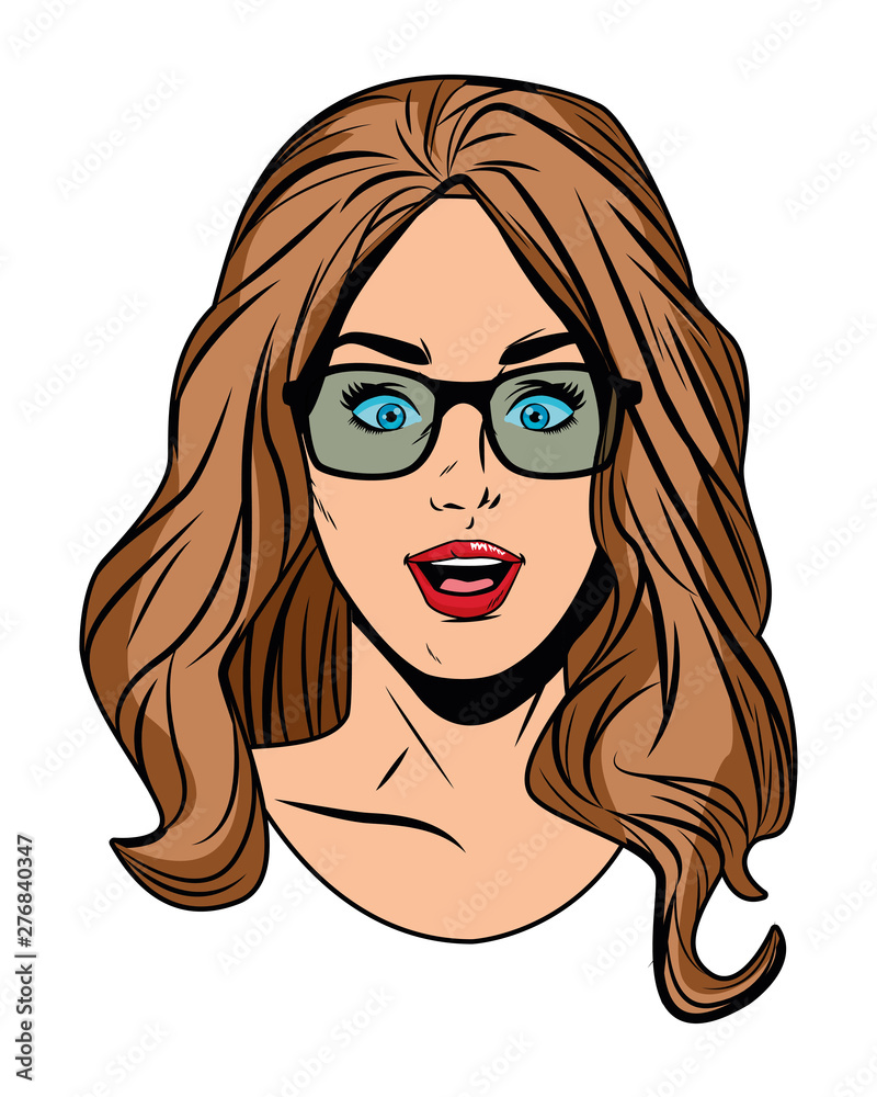 young woman face avatar cartoon young woman face avatar cartoon