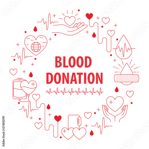 Donation Blood circle banner